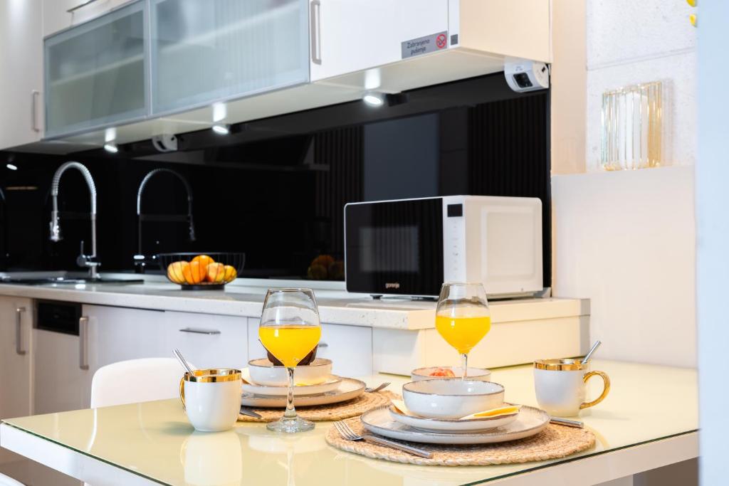Kuchyň nebo kuchyňský kout v ubytování Premium apartment ALBA ROSA