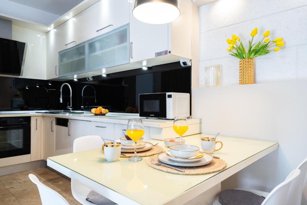 Kuchyň nebo kuchyňský kout v ubytování Premium apartment ALBA ROSA