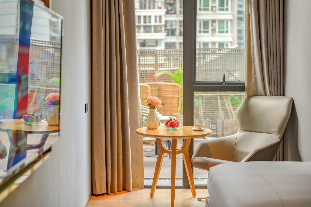 Posezení v ubytování Lux Cabins Hotel Shenzhen