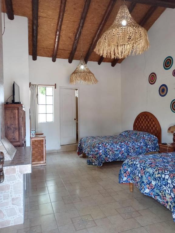 Posezení v ubytování Hotel Cabañas Chalamu