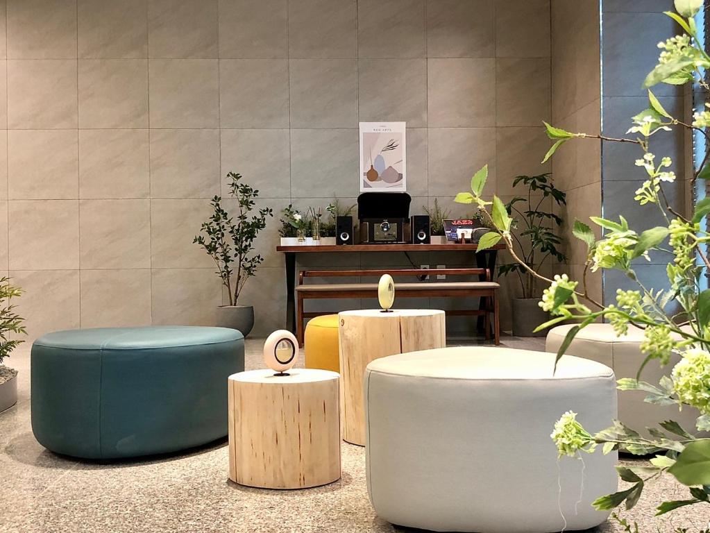 TV a/nebo společenská místnost v ubytování Golden Planet Hotel-Pyeongtaek Godeck