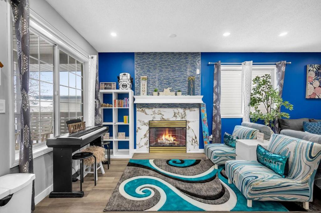 Χώρος καθιστικού στο 240 Spacious Modern Home W Ac