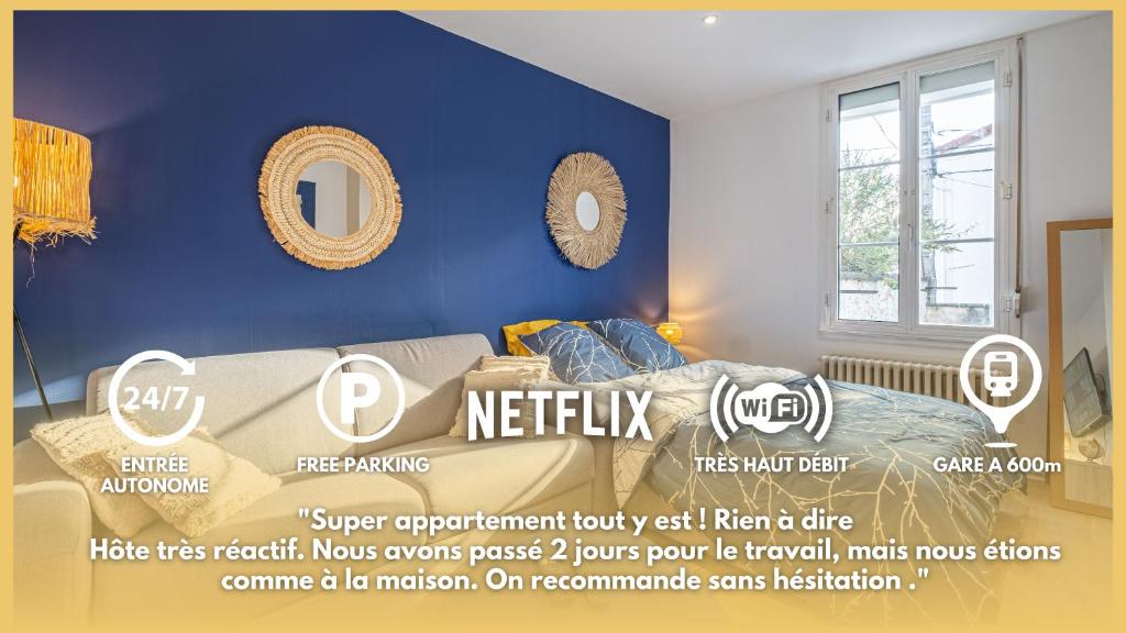 een advertentie voor een tijdschrift voor een netflix bij Esprit cosy - Welc'Home in Limoges
