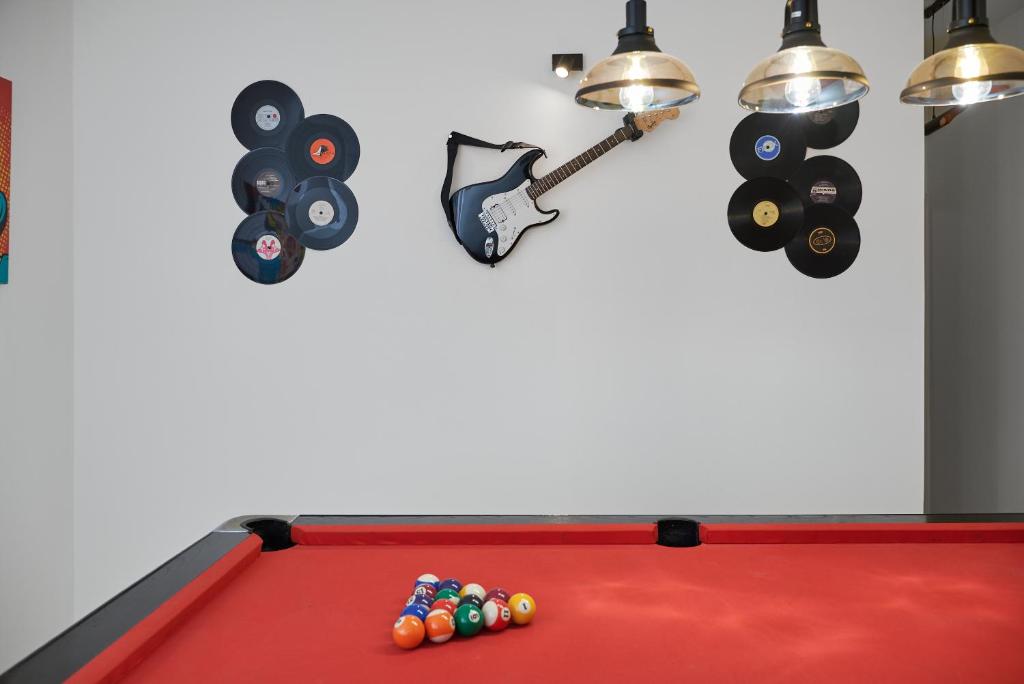 Biliár nebo kulečník v ubytování Estia Project, Leisure - Billiards - Jacuzzi