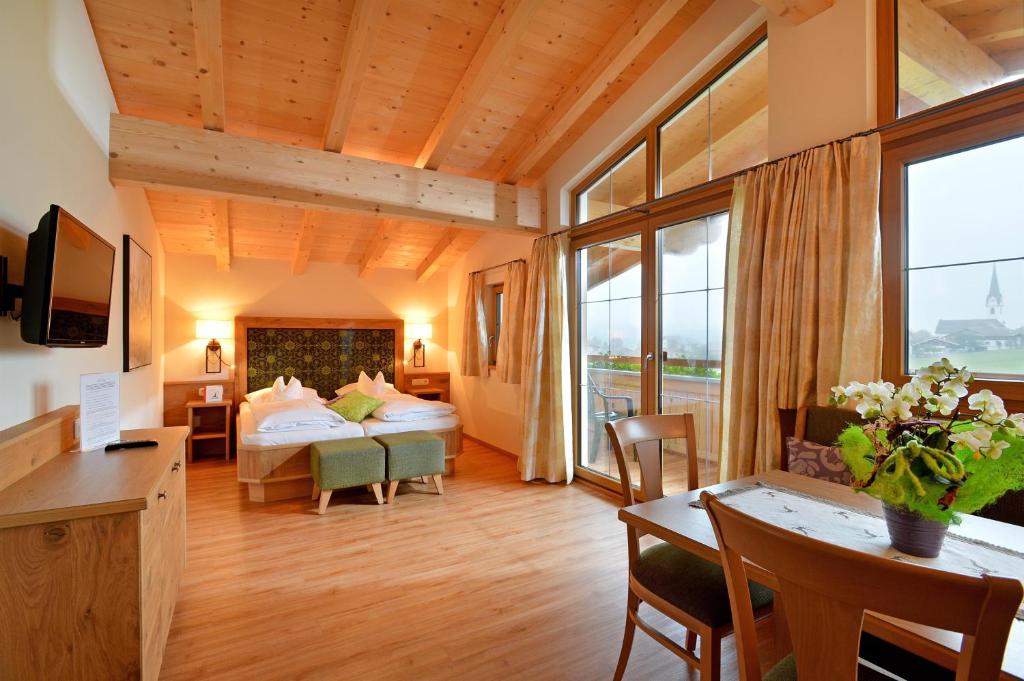 Voodi või voodid majutusasutuse Hotel Garni Bavaria toas