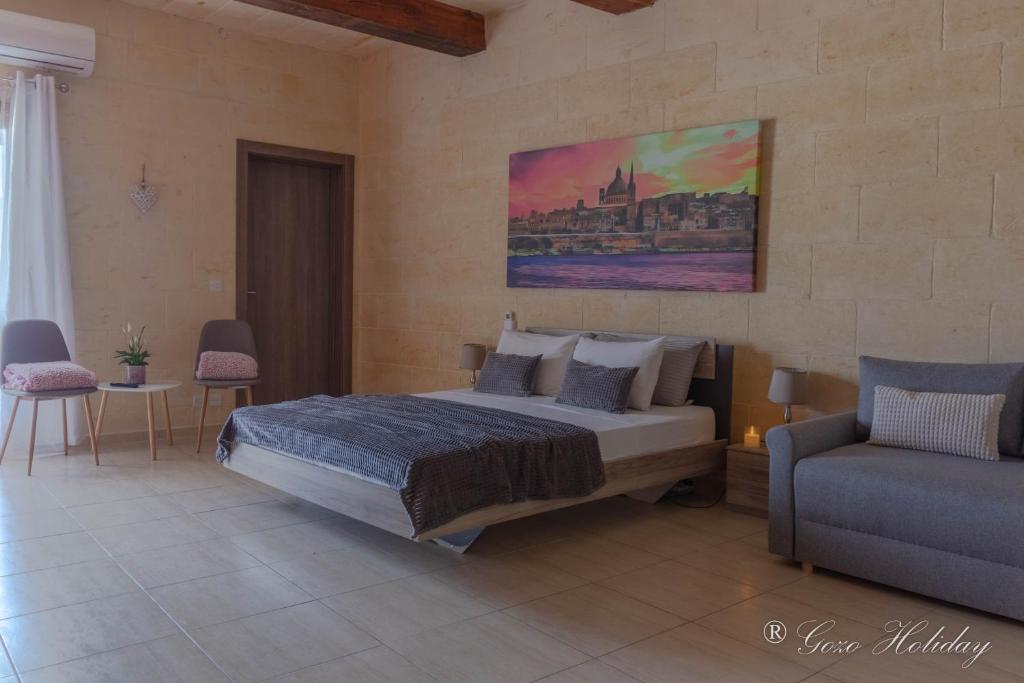 Letto o letti in una camera di Hollies