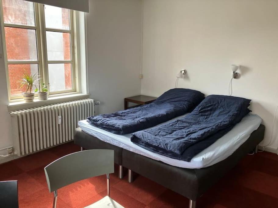 Postel nebo postele na pokoji v ubytování Thisted Banegård