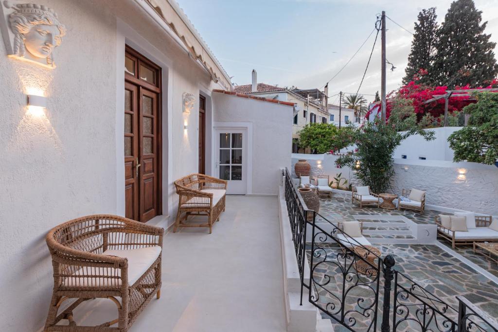 Balkón nebo terasa v ubytování Teresa Spetses
