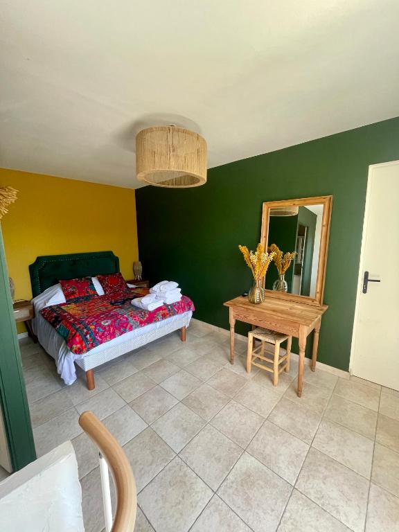 Postel nebo postele na pokoji v ubytování MAS DES PAZ