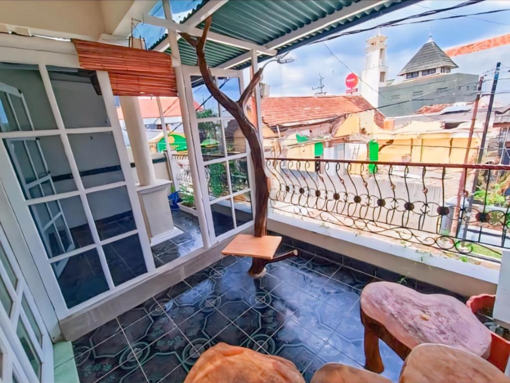 Balkón nebo terasa v ubytování BILIK BAMBOO HOMESTAY
