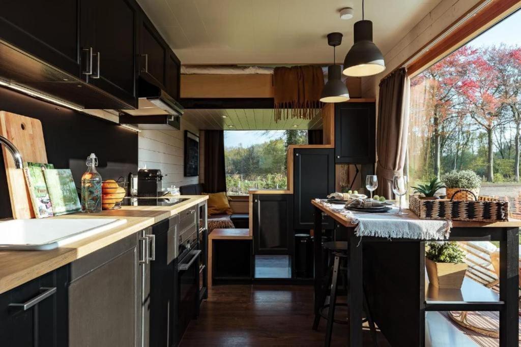 Kuchyň nebo kuchyňský kout v ubytování Tiny House Stijl & natuur nabij Brugge!
