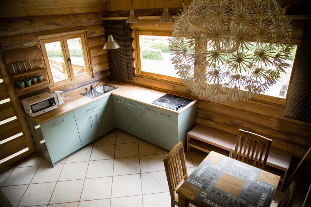Kuchyň nebo kuchyňský kout v ubytování Relax S-L-A-P-Y Resort - Mlýn v zátoce