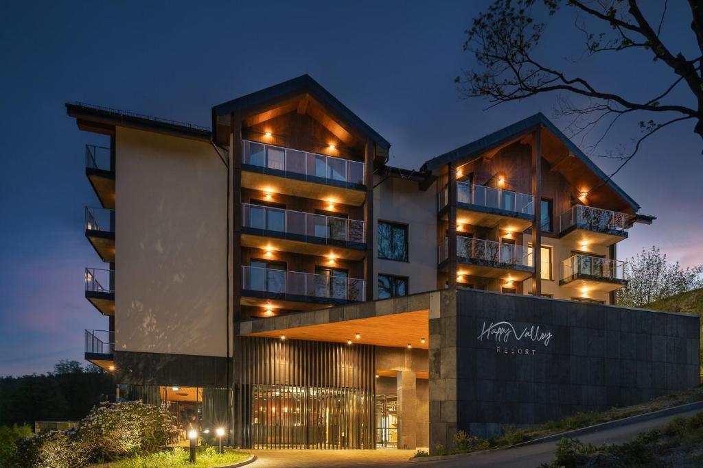 Budova, kde se aparthotel nachází