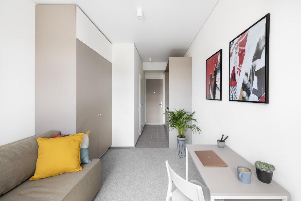 Posezení v ubytování Self check-in coliving Vilnius