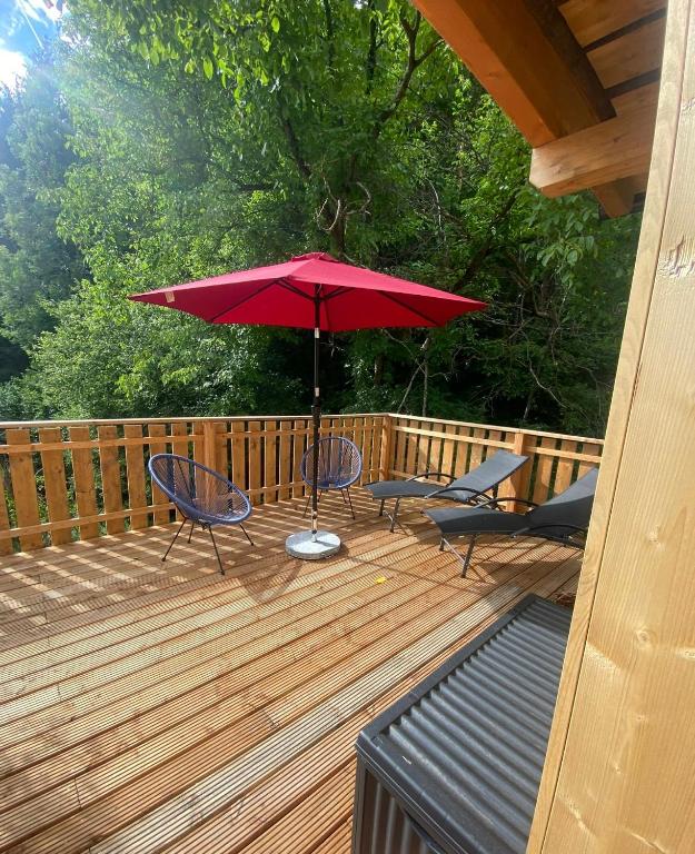 Balkón nebo terasa v ubytování Ferienhaus Karlchen