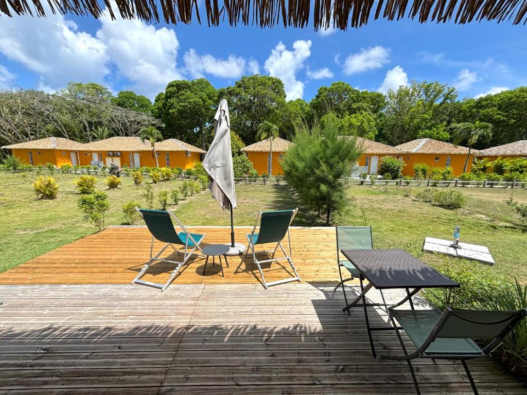 Zahrada ubytování Bungalow La Kawannaise - Piscine, Terrasse, Plage