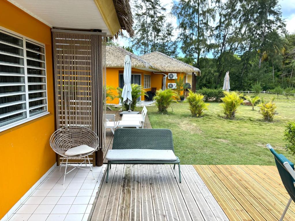 Zahrada ubytování Bungalow La Kawannaise - Piscine, Terrasse, Plage