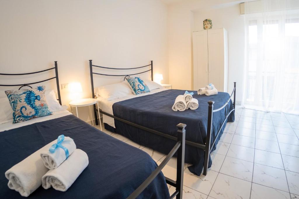 Posteľ alebo postele v izbe v ubytovaní Hippocampus B&B