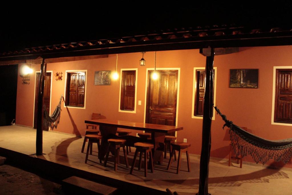 Patio nebo venkovní prostory v ubytování Chalé Mascarenhas