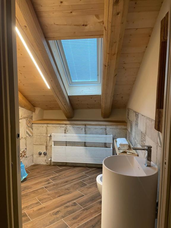 Koupelna v ubytování Albergo del Bramante