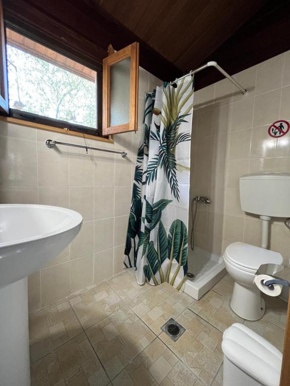 Koupelna v ubytování Elena Bungalows