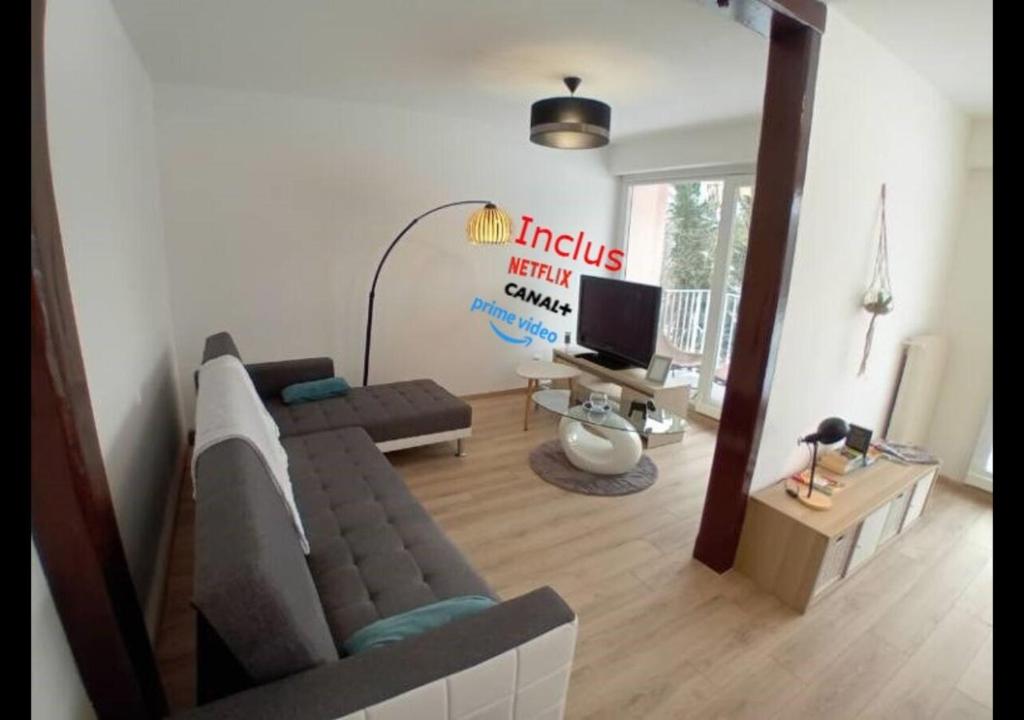 Posezení v ubytování Vue du Doubs T4 cosy très bien situé