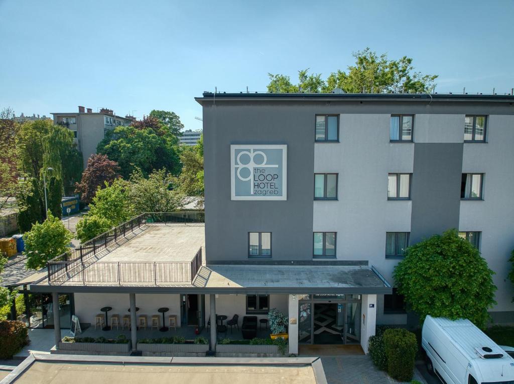 an aerial view of the olympics hotel at The Loop Hotel in Zagreb