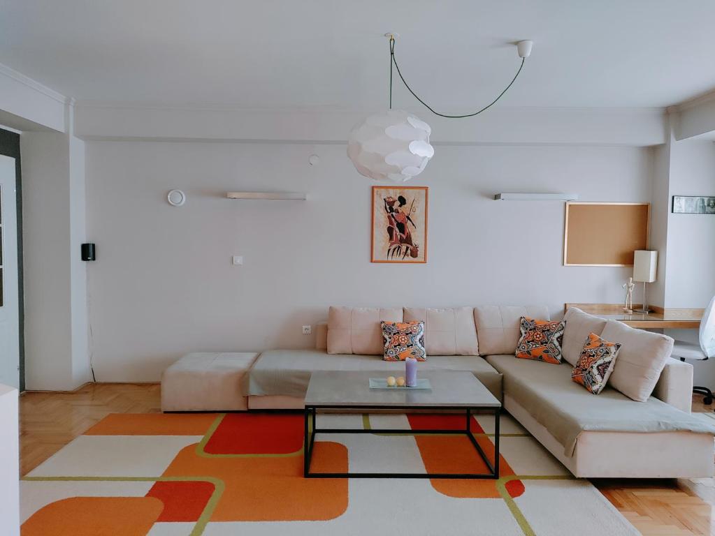 Χώρος καθιστικού στο AmforA Apartment