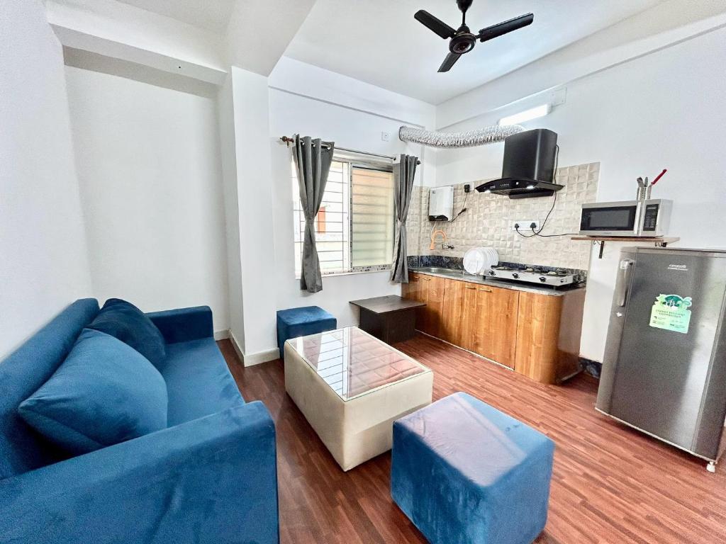 Kuchyň nebo kuchyňský kout v ubytování Yepplo Service Apartments - KOLKATA - Private Kitchen & Daily Housekeeping Service
