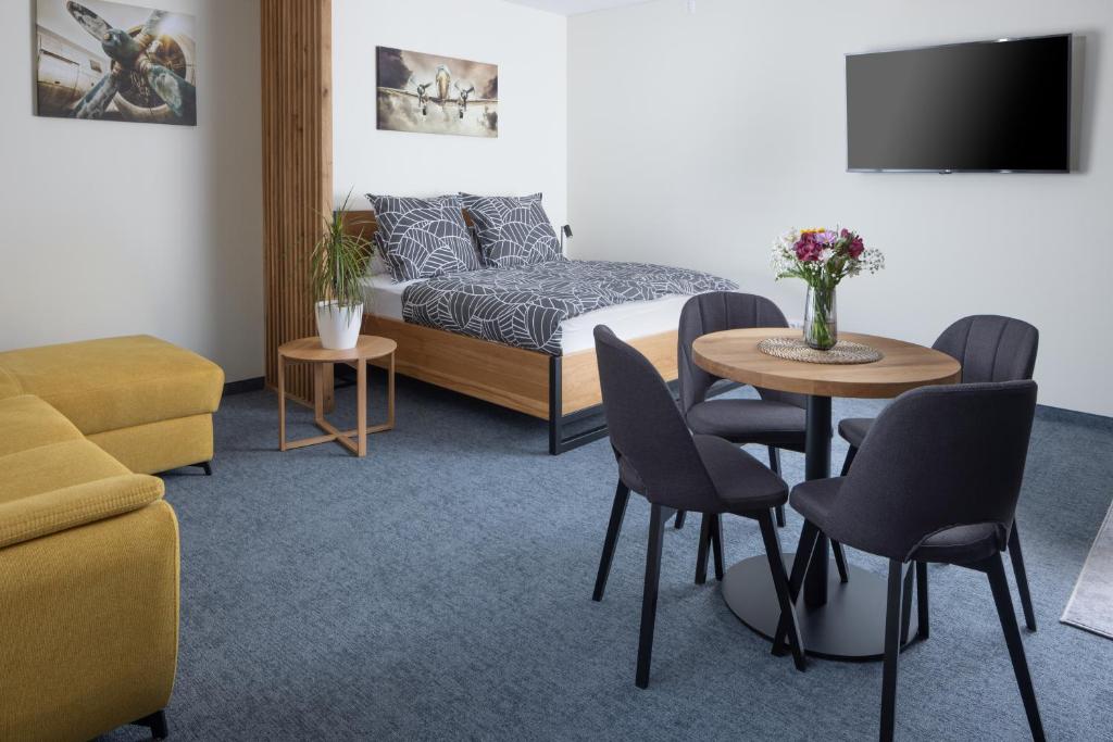Posezení v ubytování Apartmány Hangár Strakonice