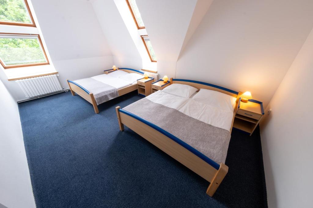 Postel nebo postele na pokoji v ubytování IT Centrum Apartments