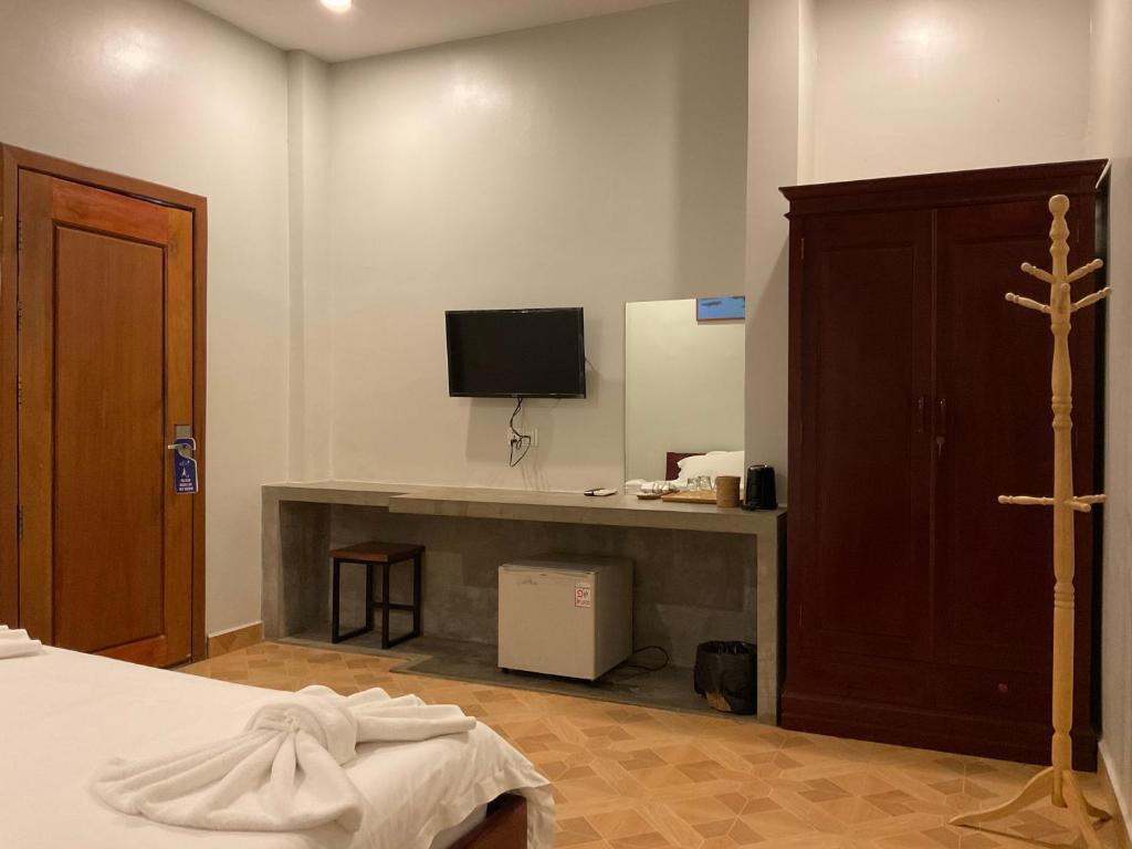 TV a/nebo společenská místnost v ubytování Nico's Hotel 2