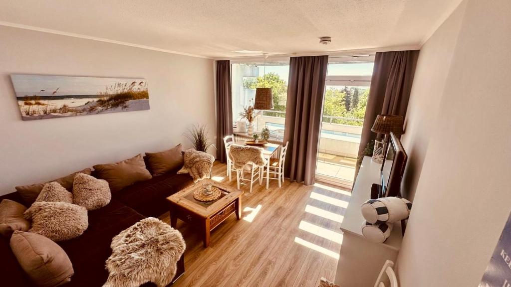 Posezení v ubytování Driftberg 42 Seeluft - Haus A Wohnung 42