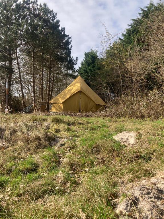 Bell tent Binnen Duin في 't Horntje: خيمة في وسط الميدان