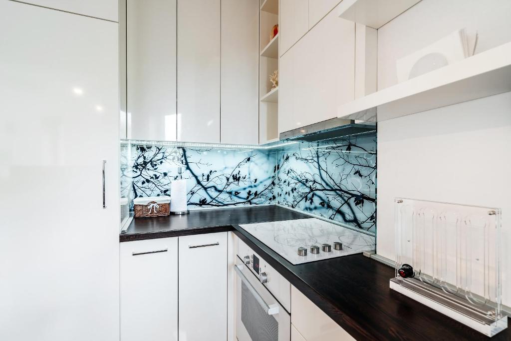 Kuchyň nebo kuchyňský kout v ubytování Przno Apartments by In Property