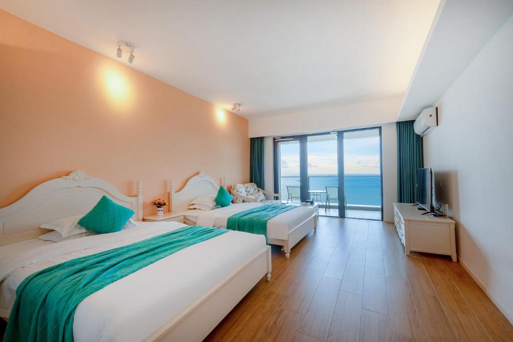 Xiaojing Bay Haige Hotel - Habitación Gemela Superior Con Vista Al Mar