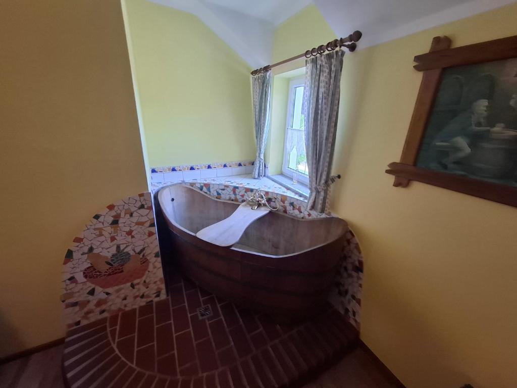 Ein Bett oder Betten in einem Zimmer der Unterkunft Frühstückspension Wahl