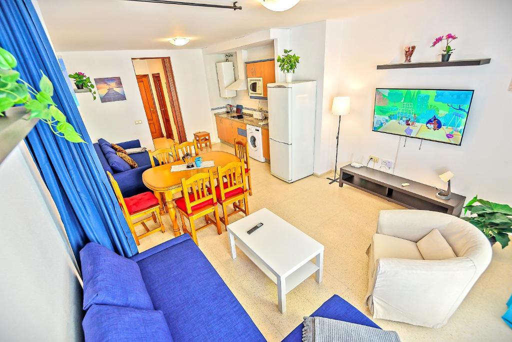 Mercado Abastos Central Apartment電視和／或娛樂中心