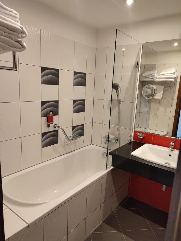 Koupelna v ubytování Hotel Silenzio