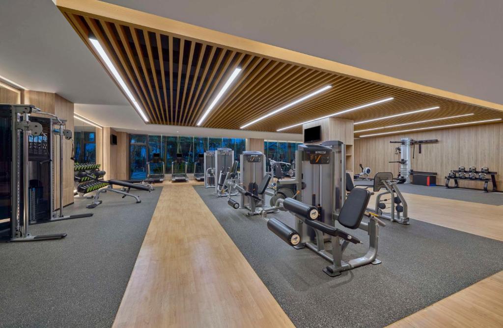 Fitness centrum a/nebo fitness zařízení v ubytování Hilton Guangzhou Science City, Free Shuttle Bus during Canton Fair