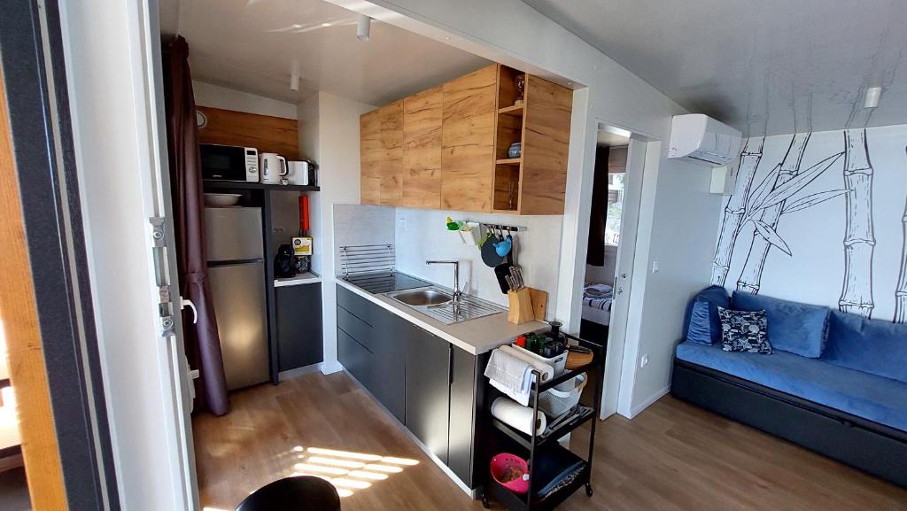 Kuchyň nebo kuchyňský kout v ubytování MOBILE HOMES SELCE - Alpe Jadran MOBIL