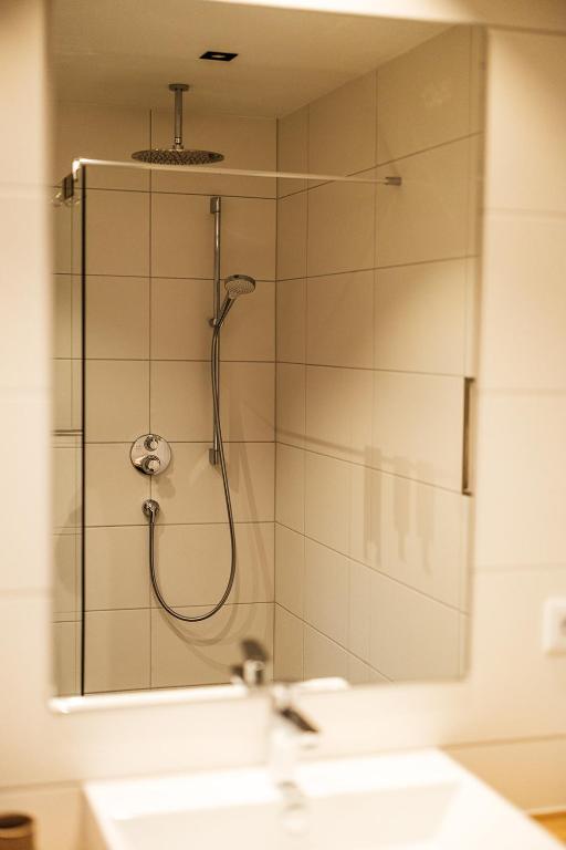 Koupelna v ubytování Appartements Gladbach