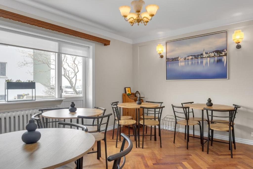 Posezení v ubytování Audur Guesthouse