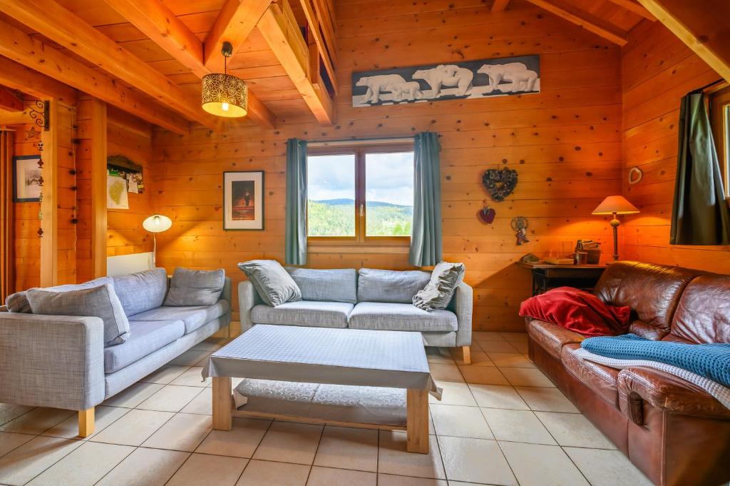 Posezení v ubytování Chalet Du Wason