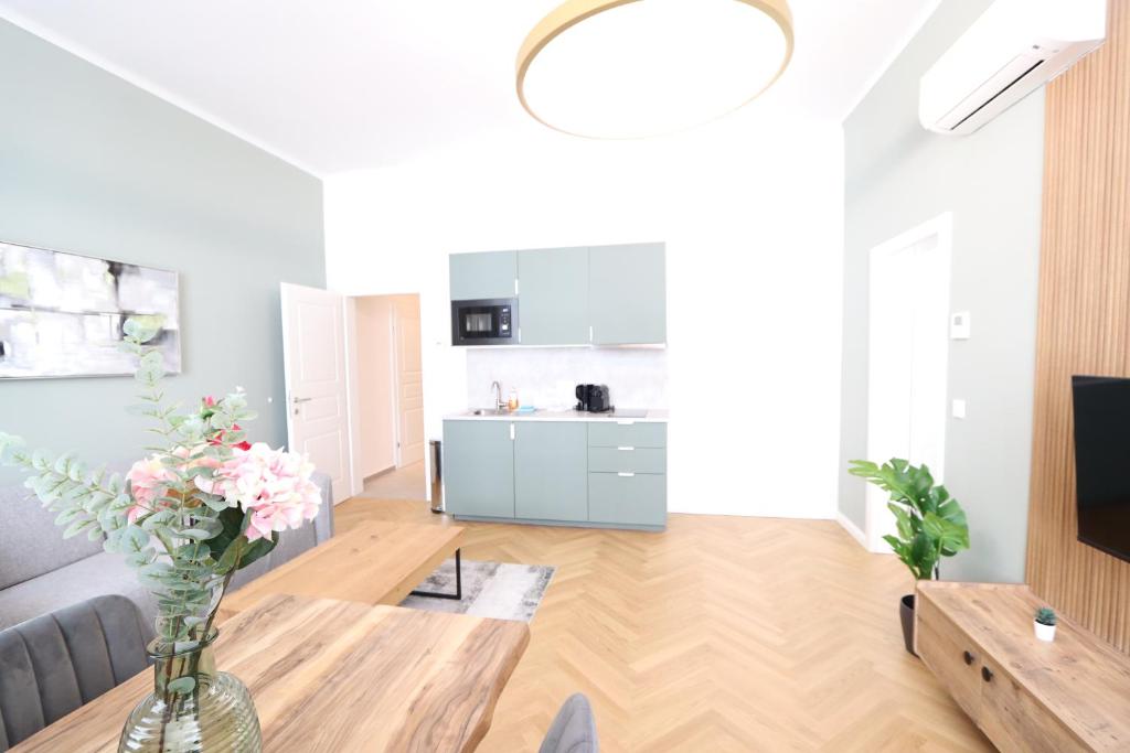 TV a/nebo společenská místnost v ubytování Vienna Stay Apartments or Rooms 1050