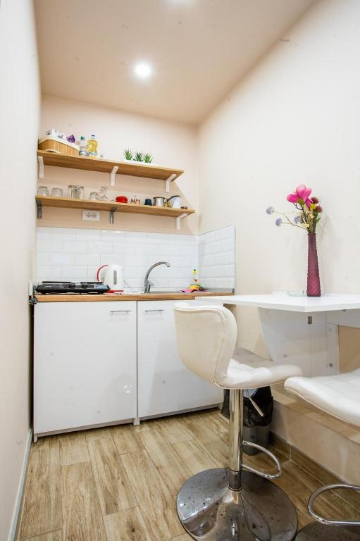 Una cocina o cocineta en Šumska kuća Divčibare