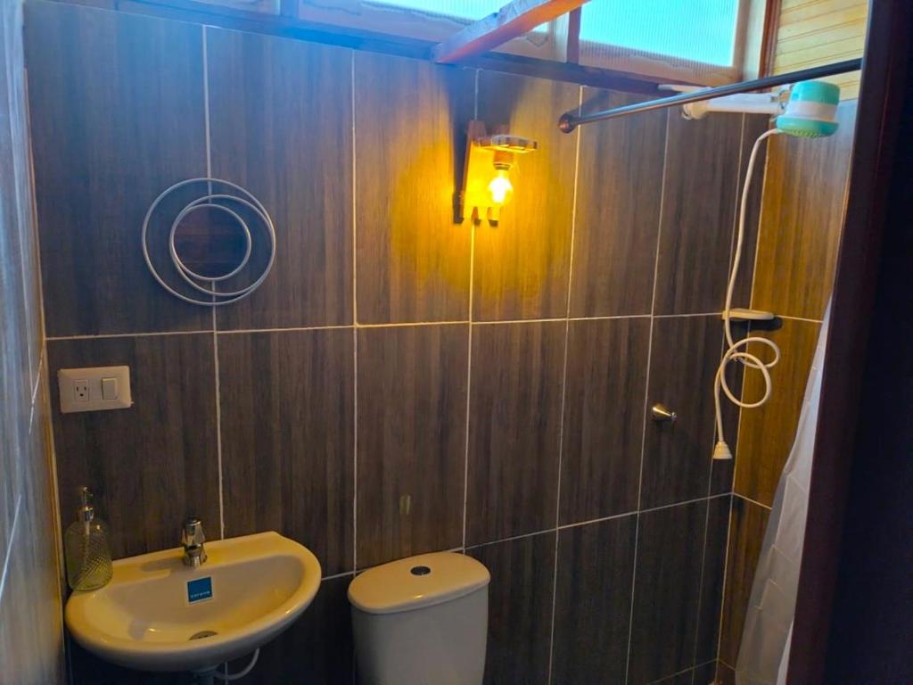 Koupelna v ubytování Nalyd Kabina