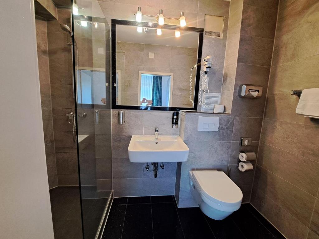 Koupelna v ubytování Hotel Central Hauptbahnhof
