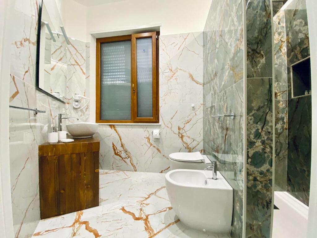 Koupelna v ubytování B&B Hèlios