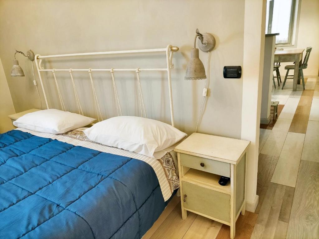 Krevet ili kreveti u jedinici u objektu 2 bedrooms apartement with furnished garden and wifi at Coppe
